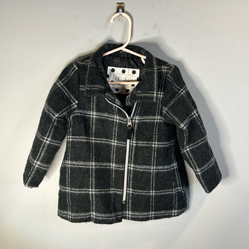 Plaid pea coat